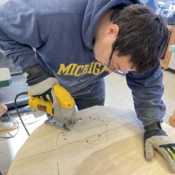 Stephen is very artistic and handled cutting out all of the small details