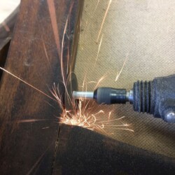 Grinding a Swagged Pin