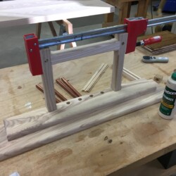 After adding a few chamfer details, the "goalpost" was ready for glue up.