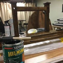 Three coats of MinWax satin spar urethane yielded a nice sheen.