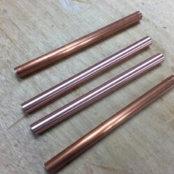 The copper really shines, and the tiny scratches will help the primer and paint to adhere.