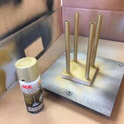 Rattle can brass over a primer first coat.