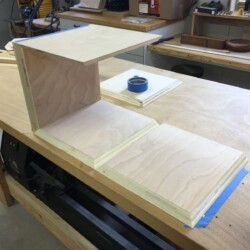 With the painters tape hinges in place, glue up and folding together is quick and easy.