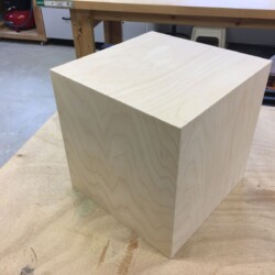 The finished plywood box, with no raw plywood edges showing.
