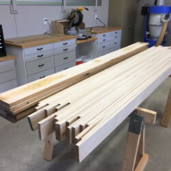 Northern hard maple boards for the top.