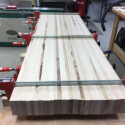 Test clamp up of top - end view.