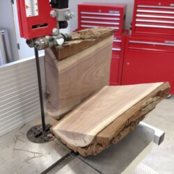 Bandsawing a Walnut Log