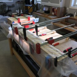 Long stretcher glue up