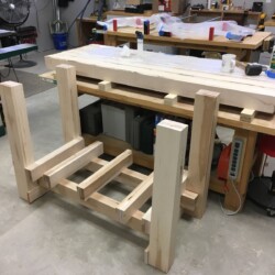Major components set up in rough final configuration