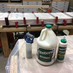 Nearly a gallon of Titebond III PVA glue was used