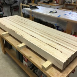 Top slab ready for flattening operations