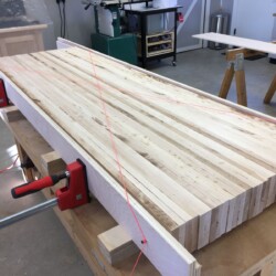 Using the "string method" to set plywood rails parallel to each other