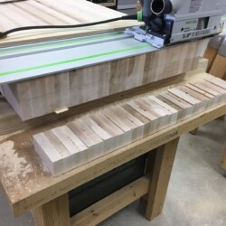 Trak saw's 2" depth of cut was barely able to get half way through the slab