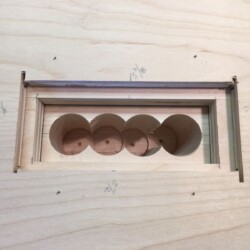 Router jig positioned and clamped