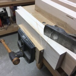 Easing corners with a block plane