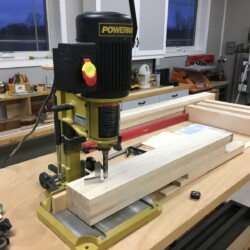Cutting leg mortises with a dedicated mortiser