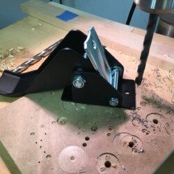 Modifying retractable caster bracket for 3/8 mounting bolt
