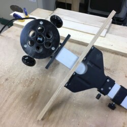 Router with edge guide and 3/4" straight bit