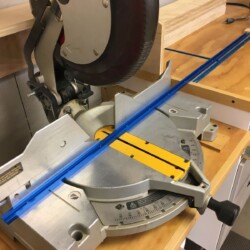 Cutting 12" off each T-Track with a triple chip grind non-ferrous metal blade