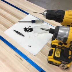 T-track installation with #6 screws every two inches