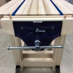 Maple jaws with oak dowel dogs added to the