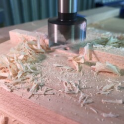Drilling clearance for the T-bolt head