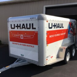 Closed 6x12 UHaul trailer for delivery rain or shine