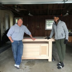 I am looking forward to seeing all the great projects James will do on his new workbench!