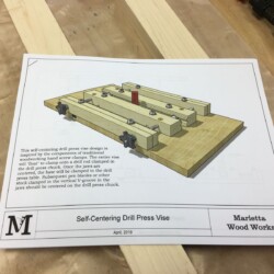 Self Centering Pen Blank Vise shop drawings.