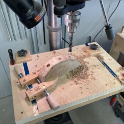 Drilling bud vase holes