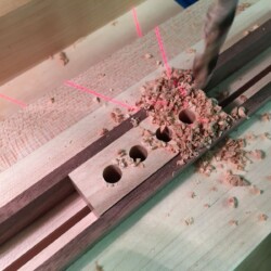 The vise maintained the centerline, while the piece was incremented manually.