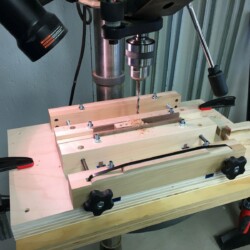 Testing the parallel feature cut into the vise jaws.