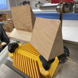 Angled support roughed out