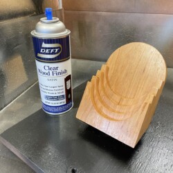 A rattle can of Deft satin lacquer