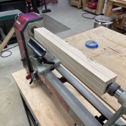 This one started with a 2" x 2" white ash blank