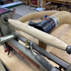 With tapered ends and a bit of sanding, this one was ready for oiling