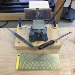 The trickiest thing about using a card scraper is rolling over a proper cutting burr with a burnishing tool. I'm still perfecting this skill.
