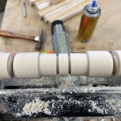 I turned two faces at a time, with the trickiest part being figuring out the diameter to leave for tapping