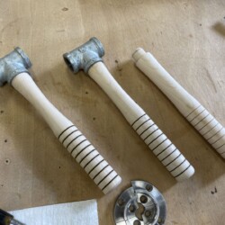 Handles in different stages