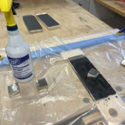 More sanding and polishing of the cut surfaces