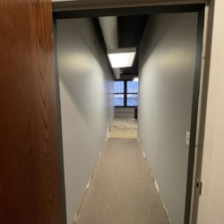 Hallway leading to main room (under renovation)