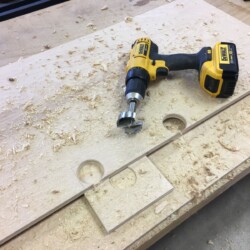One inch radii cut with a two inch Forstner bit