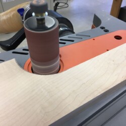 Oscillating drum sander makes quick work of cleaning up band sawn edges