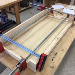 Base third (upside down) dry fit and clamping trial