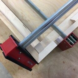 Base detail showing corner blocks