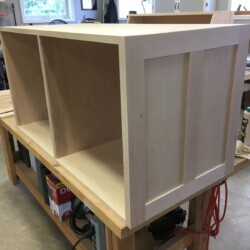Completed simulated panels on lower case