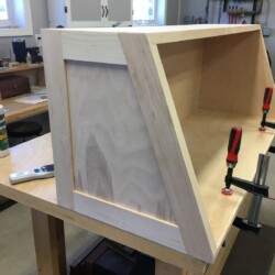Completed simulated panel on upper case