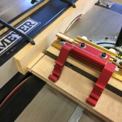 Tenon shoulder cuts on the table saw