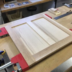Assembling one of the lower doors