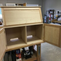 Lower doors successfully mounted with no-mortise hinges